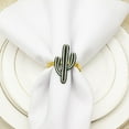 thumbnail image 6 of 4 Pcs Pineapple Napkin Buttons Holder Cactus Buckles Alloy Hawaiian Decor Creative Holders Tabletop Decorations, 6 of 6