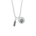 thumbnail image 2 of Delight Jewelry Silvertone London's Big Ben Clock Tower Silvertone Script Initial Disc - D - Charm Necklace, 20"+3", 2 of 4