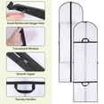thumbnail image 6 of Abaima 2 Pack 71'' Long Garment Bags for Dress, Big Wide Bags for Dresses Hanging, Foldable Waterproof Dress Bags for Gowns Long, Dustproof Suit Cover Bags for Closet Storage, Travel, 6 of 7