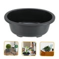 thumbnail image 5 of QIFULL 2Pcs Oval Black Plastic Flower Pot Large Bonsai Planter with Breathable Drainage for Indoor Outdoor, 5 of 8