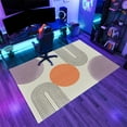 thumbnail image 3 of Orange Purple Boho Area Rugs Modern Mid Century Art Rugs Ultra Soft Non Slip Washable Low Pile Carpet for Gameroom Bedroom Living Room Kids Room Playroom Home Decor 5x8ft, 3 of 7