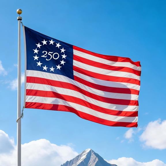 250 Year American Anniversary Flag 3x5 FT Durable 250Anniversary US Flag American Flags for Outside 250TH Year Anniversary 250th Anniversary USA Flag Heavy Duty Outdoor Fade Proof