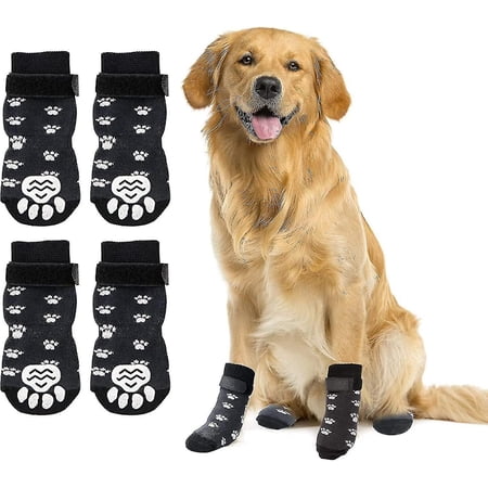 Picture of Anti-slip Dog Socks For Dogs 2 Pairs Soft Adjustable Paw Protection Dog ...