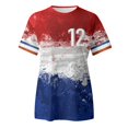 thumbnail image 5 of WEAIXIMIUNG T-Shirt Imprimé Manches Courtes Col Rond pour Femmes, Saint-Valentin Printemps Été France, 5 of 5