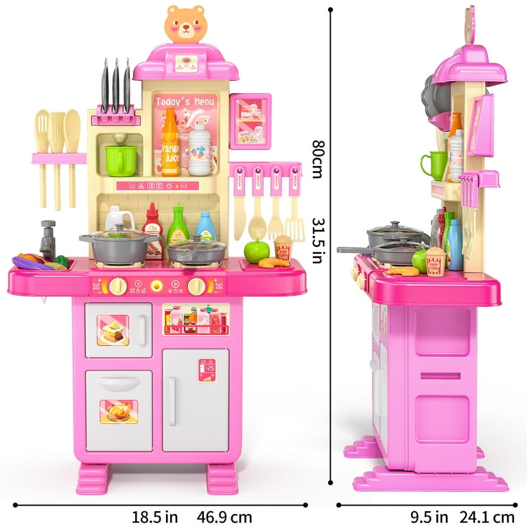 Lucky Doug Toddler Play Kitchen Toys, Pink, Ages 3-6 photo 4