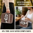thumbnail image 4 of Xoenoiee Brown Cow Print Bible Cover for Women Men, Quilted Bible Carrying Case Church Bag with Multiple Pockets, Large Capacity Bible Case with Handle, 4 of 7