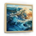 thumbnail image 2 of Designart "Vivid Liquid Art Of Oceanic Charm I" Ocean Floater Framed Canvas Art Print, 2 of 5