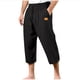 thumbnail image 2 of Ceisia Men's Gift Relaxed Three-quarter Cotton Linen Pants Breathable Elastic Waist Frog Button Multi-Color, 2 of 7