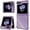 Purple, variant on Compatible for Samsung Galaxy Z Flip 5 Case, Galaxy Z Flip 5 Clear Phone Case Cover with Four Corners Airbag Fall Prevention, Slim Thin Shockproof Protective Cases for Samsung Z Flip 5 (Silver)