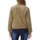 thumbnail image 3 of Chaqueta bomber acolchada de terciopelo con cremallera para mujer INSPIRE CHIC con bolsillos M color caqui claro, 3 of 5