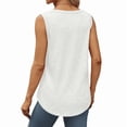 thumbnail image 6 of Tank tops for women plus size Casual Flowy Round Neck Women Shirts Loose Fit Sleeveless Summer Cotton Ribbed Trim Tops, 6 of 7