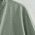 thumbnail image 5 of Tops ! Xihbxyly Linen Shirts for Women Loose Fit, Women's V-Neck Long Sleeve Loose Button Cotton and Linen Tunic Shirts Summer Shirts Blouse Army Green XS, 5 of 7