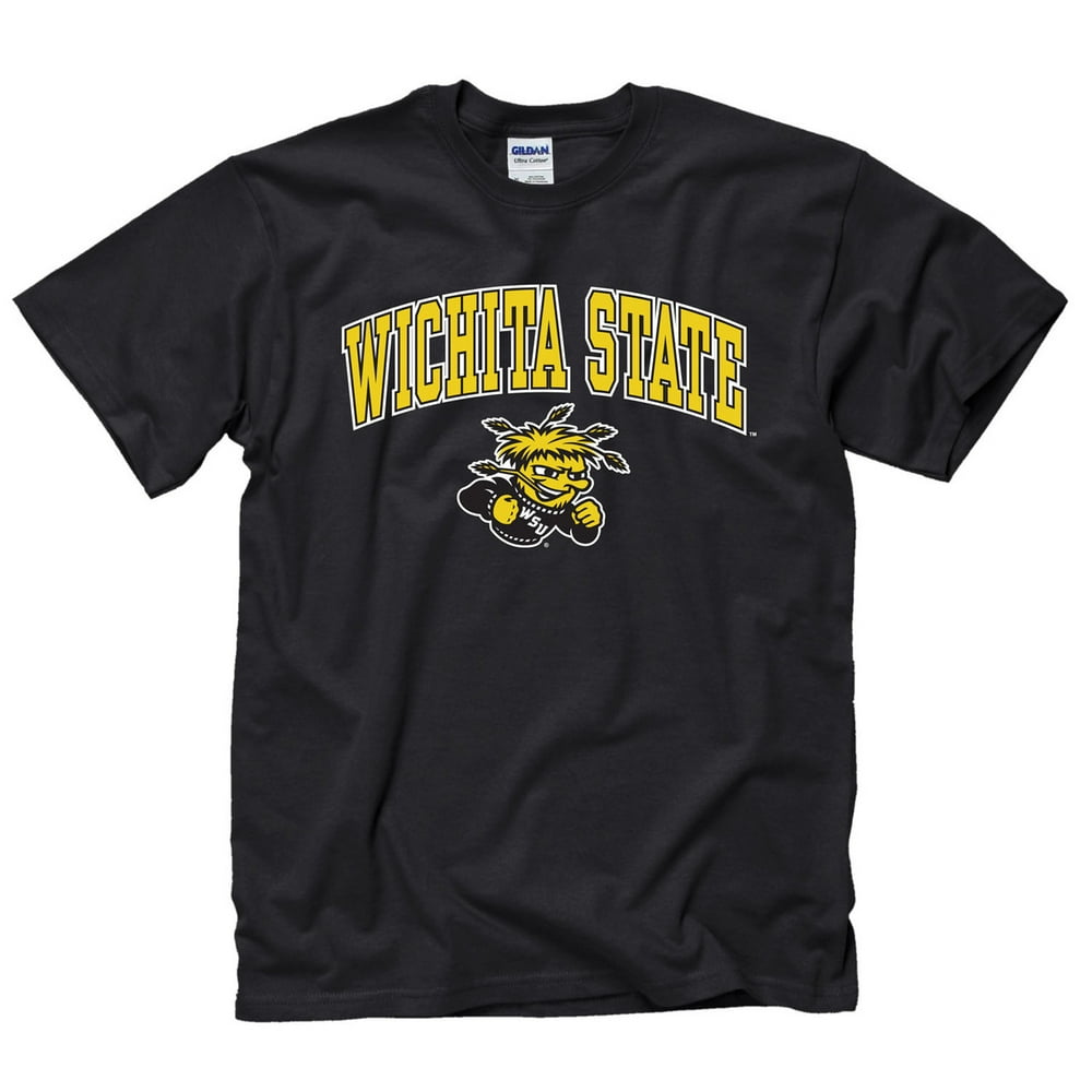 Wichita State Shockers Adult Arch & Logo Soft Style Gameday T-shirt ...