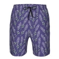 thumbnail image 4 of Naloa Lavender Flowers Men's Beach Shorts, Surfing shorts, Swim trunks, Quick Dry Swim Trunks for Surfing Beach Fun - Medium, 4 of 9