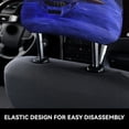 thumbnail image 4 of Kdxio Steel Skull Pattern Print 2 Piece Car Head Rest Covers Set Auto Front/Rear Seats Headrest Cover Universal Fit Most Cars,Sedan, SUV, 4 of 9