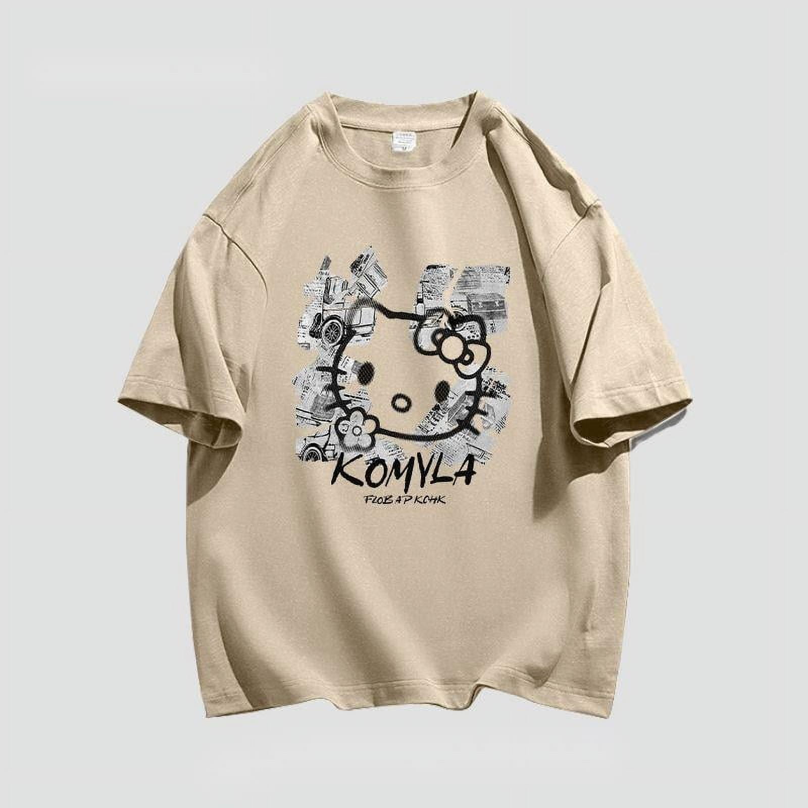 Kawaii Sanrio Hello Kitty T-shirt Women Summer Loose Aesthetic