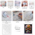 thumbnail image 3 of Paint By Numbers Kit for Adults Beginner - DIY Colorful Floral Skull Design Canvas Painting Kits for Adults, Frameless Paint By Number for Adults for Home Wall Decor 16x20 Inch, 3 of 7