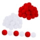 thumbnail image 5 of 30 piezas de bolas de pompones para manualidades, decoración para llaveros y sombreros. rojo blanco, 5 of 9