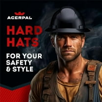 Acerpal 1BKV Full Brim Black Vented Hard Hat