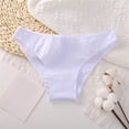 thumbnail image 2 of yunLCZ Women's Cotton Underwear High Waist Women Mesh Bow Embroidered Cotton Transparent String Sexy Underwear Back Bandage Hollow Out Panties String Briefs Stretch Cool Underwear for Women, 2 of 3