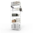 thumbnail image 6 of Ktaxon 5 Tier Layer 59"x21"x11.5" Storage Rack, Wire Shelving Adjustable Steel Storage Rack Organizer Kitchen, White, 6 of 9