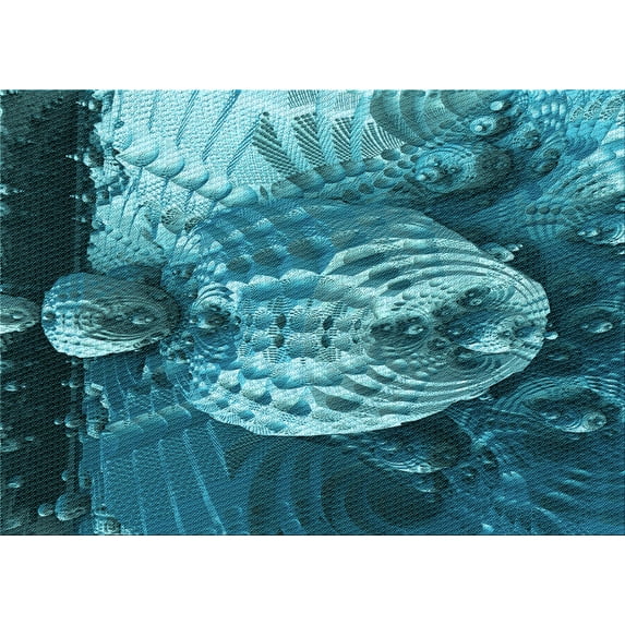 Ahgly Company Machine Washable Indoor Rectangle Transitional Medium Teal Green Area Rugs, 2' x 4'