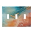 thumbnail image 2 of Dailycode Light Switch Plate Covers 2 Gang Wall Plate Plastics Outlet Covers for Kitchen Home Office Decor Green Blue Red Orange Marble, 2 of 8
