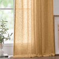 thumbnail image 2 of Cortinas Jinchan, mezcla de lino, 228 x 229 cm, color amarillo mostaza, 2 paneles, 2 of 4