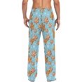 thumbnail image 2 of HPINK-T Mens Sleep Pajama Pants Set Bottoms Christmas Gingerbread Blue Fleece Lounge Sleepwear PJs XXL, 2 of 12