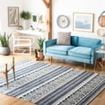 thumbnail image 2 of SAFAVIEH Striped Kilim Anselmo Striped Area Rug, Navy/Ivory, 8' x 10', 2 of 7