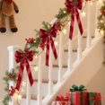 thumbnail image 5 of 3x7 Inch Satin Ribbon Christmas Tree Bow Ornament,Xmas Accessory for Garland Front Door Wreath Fireplace,Rustic Holiday Party Decor for Indoor Outdoor Home Mantle Window Wall Table Entryway Decor, 5 of 6