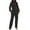 Black, variant on Dealovy Jumpsuits for Women 1 Piece Polka Printed Loose Casual V-Neck Long Sleeve Wide Leg Pants Rompers