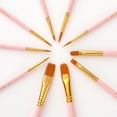 thumbnail image 4 of Denhf Paint Brushes Set, 10Pcs Nylon Hair Paintbrushes, Round-Pointed Tip Paint Brushes for Acrylic Painting, Miniature Paint Brushes for Craft Oil, Painting Supplies, Pink, 4 of 4