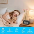 thumbnail image 5 of DAYBETTER Rechargeable Digital Alarm Clock with Large Display Showing Month, Date and Temperature, ℃/℉ Switch, Snooze, USB Port, Long Battery Life for bedrooms, bedside tables, desks, and office., 5 of 6