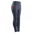 thumbnail image 1 of 2021 Ladies High Waist Sports Yoga Trousers Quick-drying Breathable Stretch Compression Cropped Pants Blue#01, 1 of 5