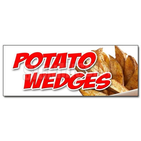 24" POTATO WEDGES DECAL sticker fried baked idaho french fries flavored food