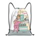 thumbnail image 3 of Mochila con cordón para gimnasio, deportiva, con diseño de enfermera, de dibujos animados, para hacer ejercicio, 3 of 5