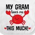 thumbnail image 4 of Inktastic My Gram Loves Me Grandchild Boys or Girls Baby Bib, 4 of 4