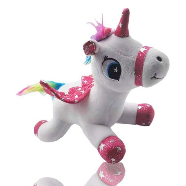 Muñeco de peluche con forma de caballo unicornio de 20 cm de altura