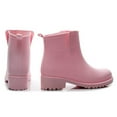 thumbnail image 6 of Boots for Women Verugu Western Cowboy Low Heel Comfort Bootie Ankle Boots for Women Style Snow Boots Women's Non-Slip Rain Boots Outdoor Rubber Water Shoes Pink 38, 6 of 6