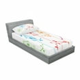 thumbnail image 3 of Birds Bedding Set with Sheet & Covers, Colorful Bird Houses Nest with Flying Birds on the Roof Branches Animal Life, Printed Bedroom Decor 2 Shams, 4 Sizes, Multicolor, by Ambesonne, 3 of 3