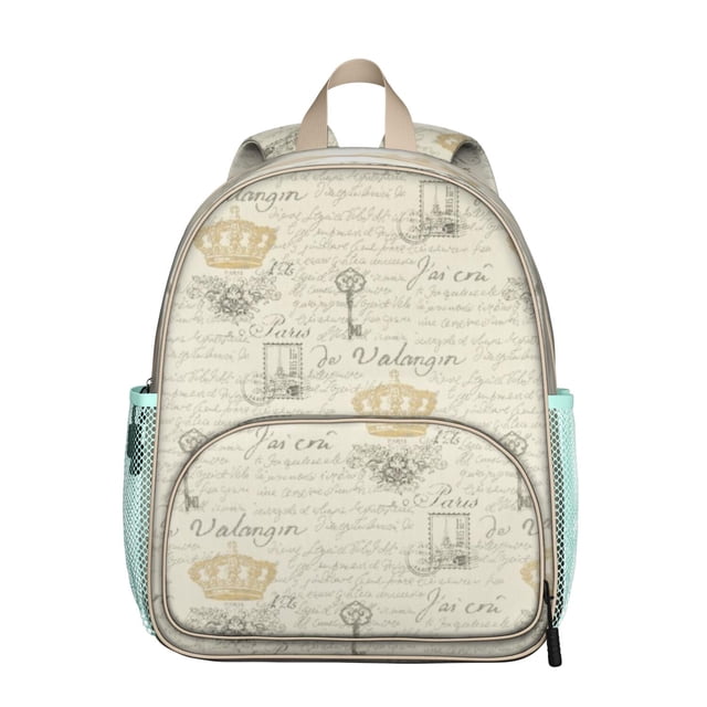 Vintage Style Students Backpack - Travel Adventure Theme, Journey and Trip Design, Lightweight and Water-Repellent for School Use