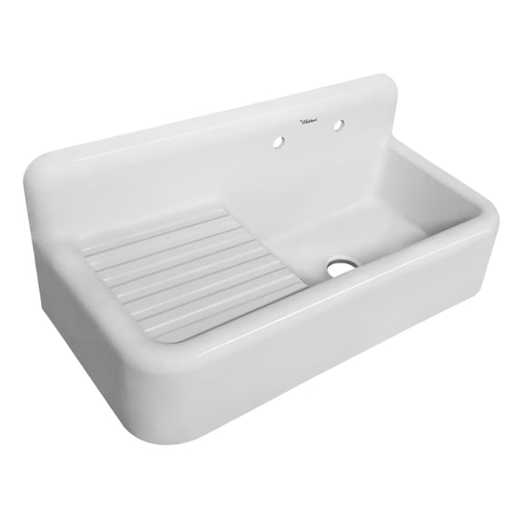 Alfi Trade Whqd4220 White Fireclay 8" Kitchen Sink