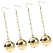 2 Pairs Disco Earrings Fun for Women Girl Clothes Mirror Ball Ornaments Cups Miss