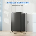 thumbnail image 3 of CONCETTA 3.2 cu. ft. Single Door Mini Refrigerator with Freezer, Adjustable Thermostat Control for Dorm, Office, Apartment, Black, 3 of 8