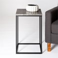 thumbnail image 3 of Table d'Appoint Carrée Moderne Lowell - Faux Béton Foncé, 3 of 8