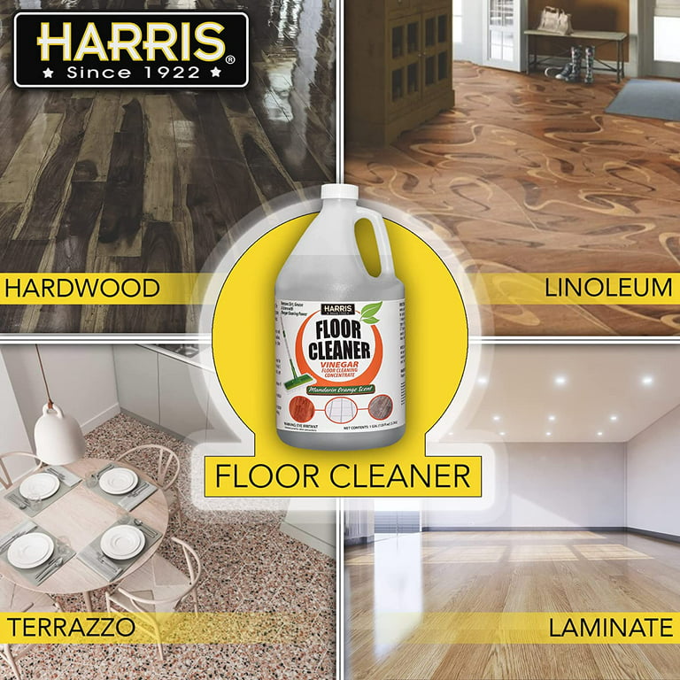 Harris Orange Vinegar Floor Cleaner 128oz For Use On Hardwood Laminate Vinyl And Tile Floors Com
