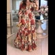 thumbnail image 4 of Vestido con Cuello en V, Estampado, Elegante y Moderno, de Como Se Muestra XXL, 4 of 7