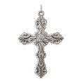 thumbnail image 3 of 925 Sterling Silver Antiqued Cross Shaped Pendant, 3 of 5