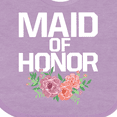 thumbnail image 4 of Inktastic Maid of Honor with Flower Illustration Girls Baby Bib, 4 of 4